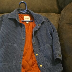 Cat & Jack Navy Corduroy Jacket with Orange Lining